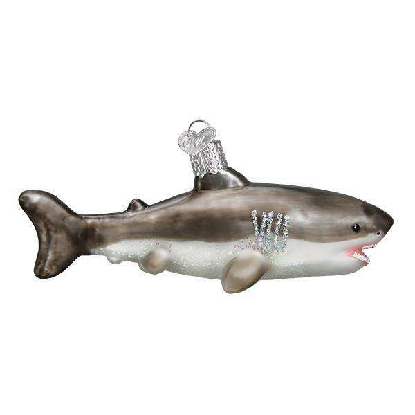 Old World Christmas Great White Shark Blown Glass Ornament