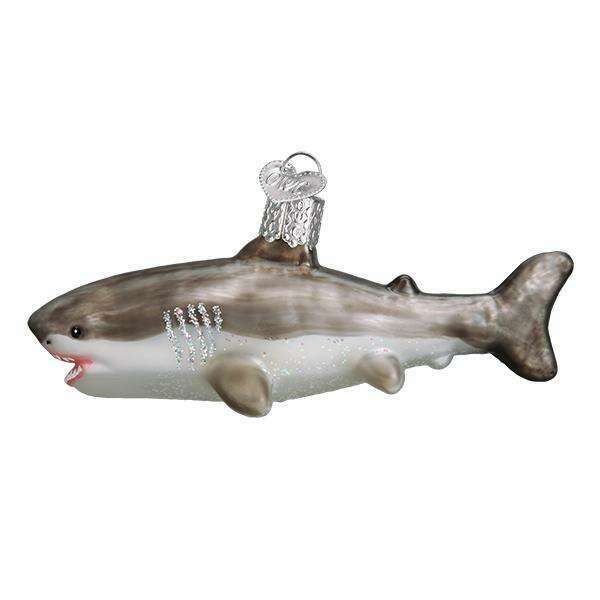 Old World Christmas Great White Shark Blown Glass Ornament
