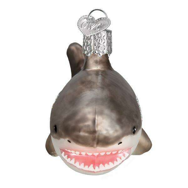 Old World Christmas Great White Shark Blown Glass Ornament