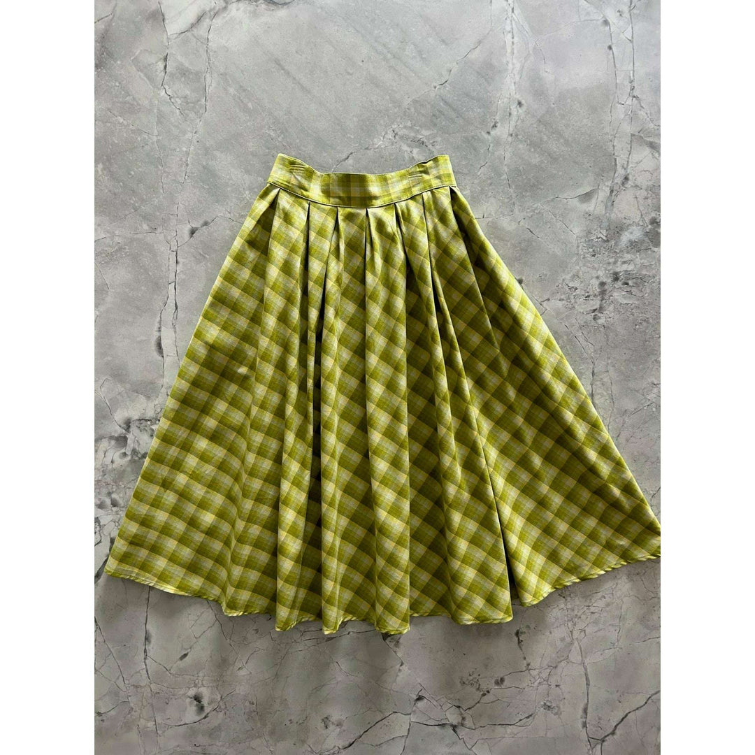 Green Plaid Doris Skirt