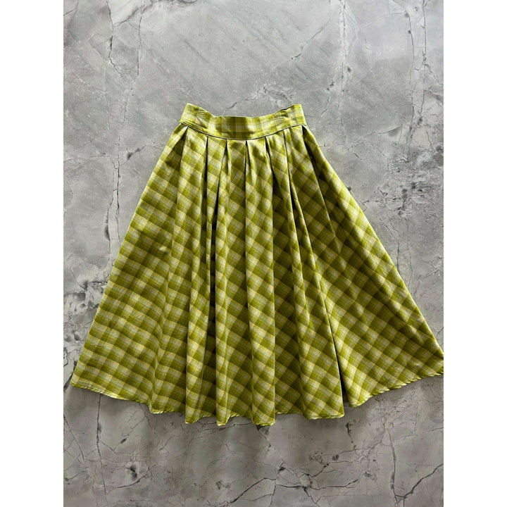 Green Plaid Doris Skirt