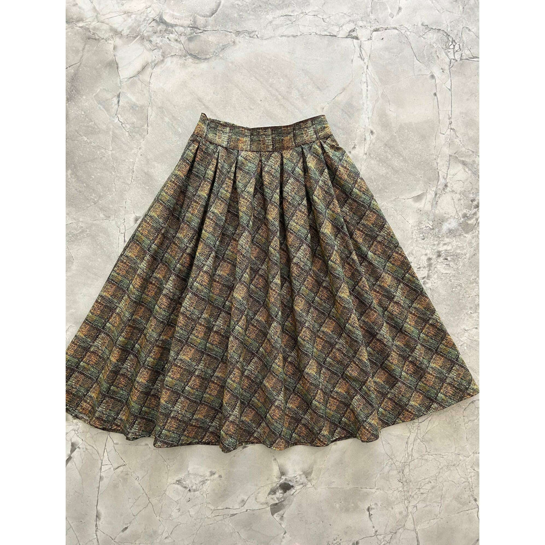 Green Plaid Doris Skirt