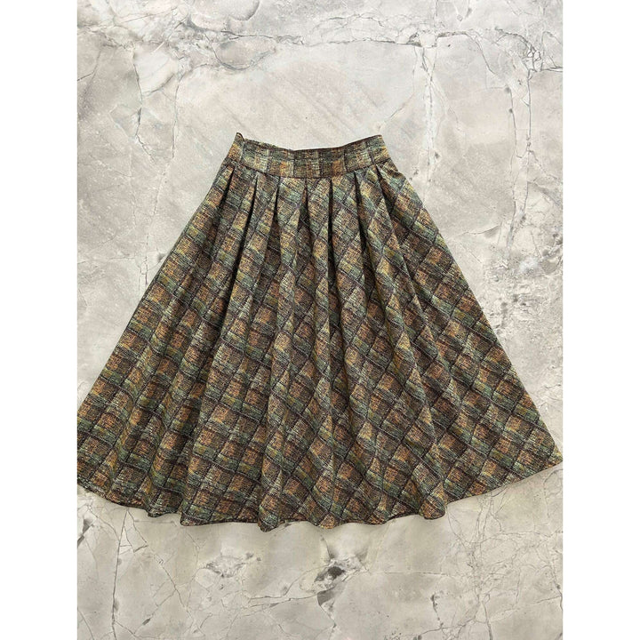 Green Plaid Doris Skirt