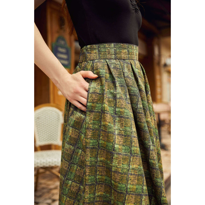 Green Plaid Doris Skirt