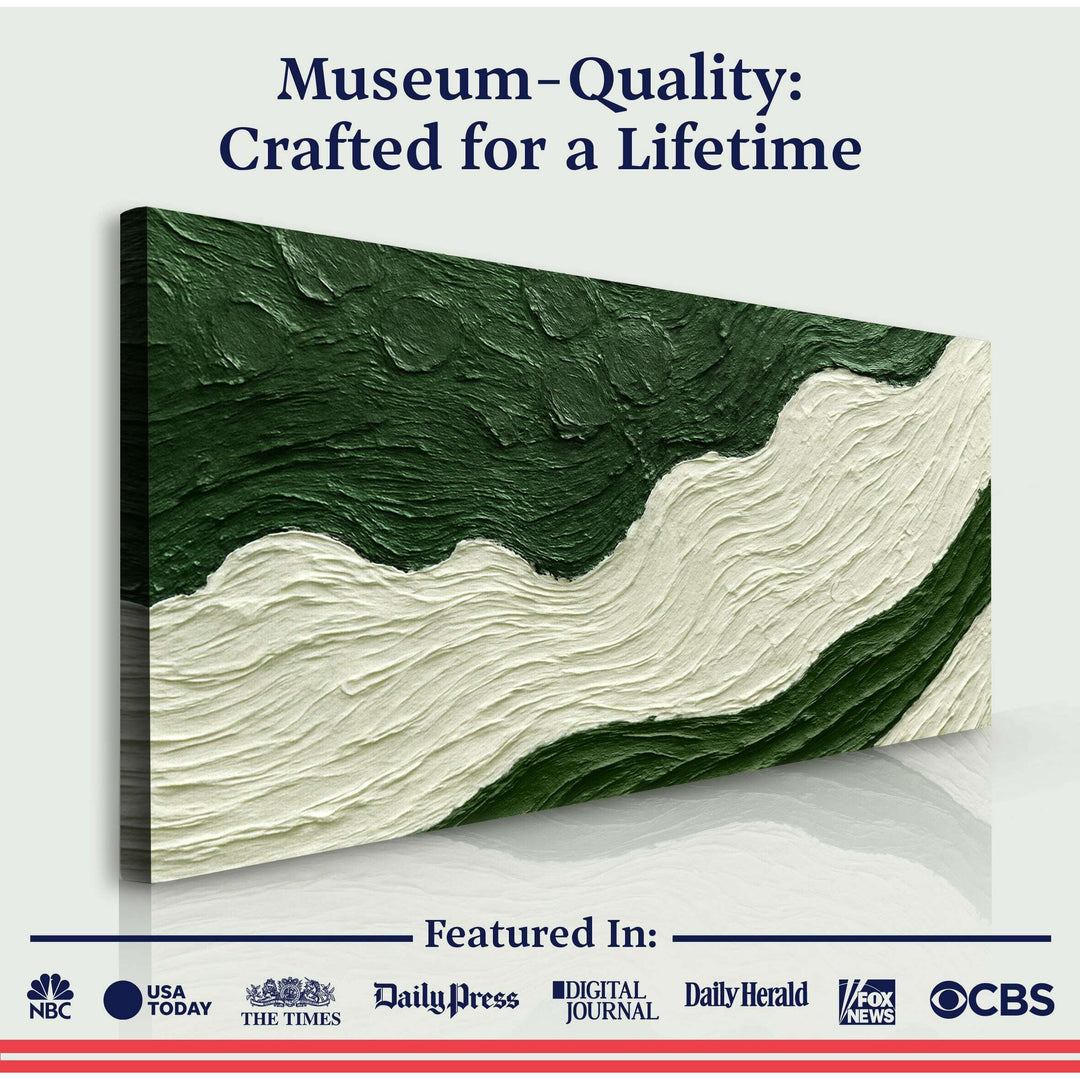 Green Rivers Abstract Wall Art VII