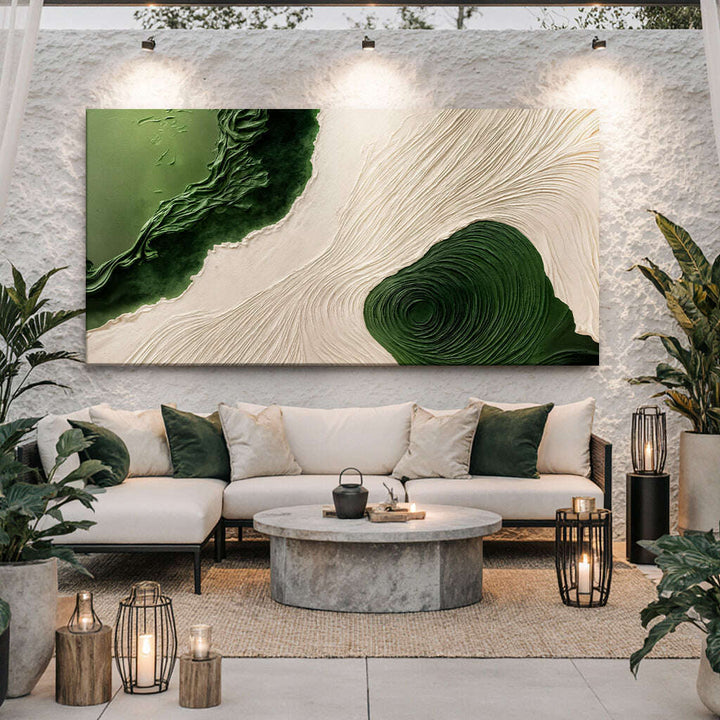 Green Rivers Abstract Wall Art XII