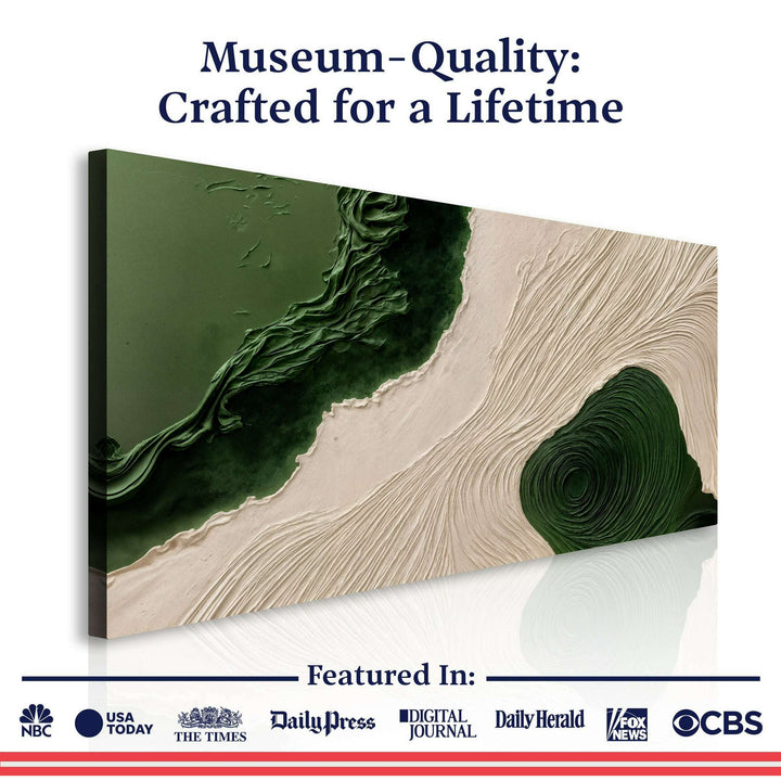 Green Rivers Abstract Wall Art XII