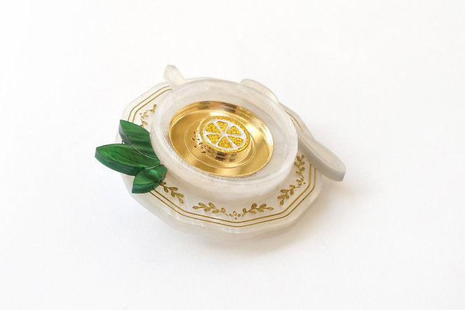Green Tea Brooch by LaliBlue - Quirks!