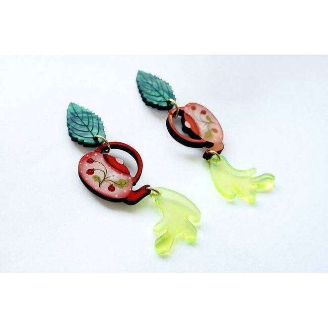 Green Tea Earrings by LaliBlue - Quirks!