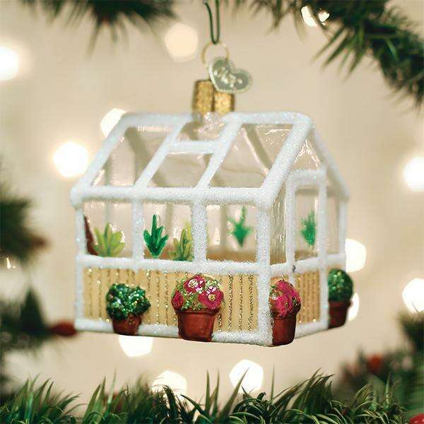 Old World Christmas Greenhouse Blown Glass Ornament