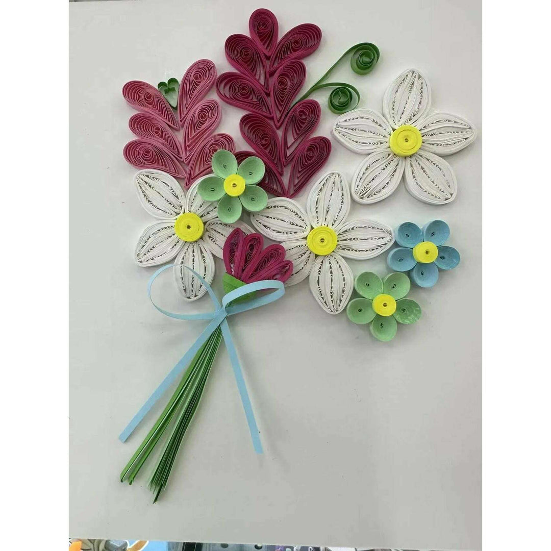 Greeting Card Making Kit. Flowers DIY Quilling Kit F07M3-5-FL8