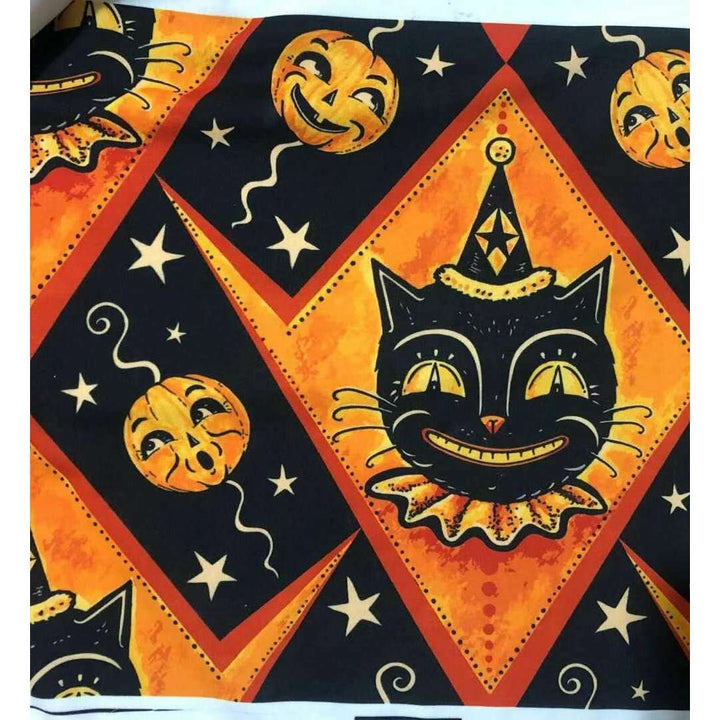 "Grinning Jack" (Johanna Parker Exclusive) Orange Vintage Cat - High-quality Handcrafted Vibrant Leggings
