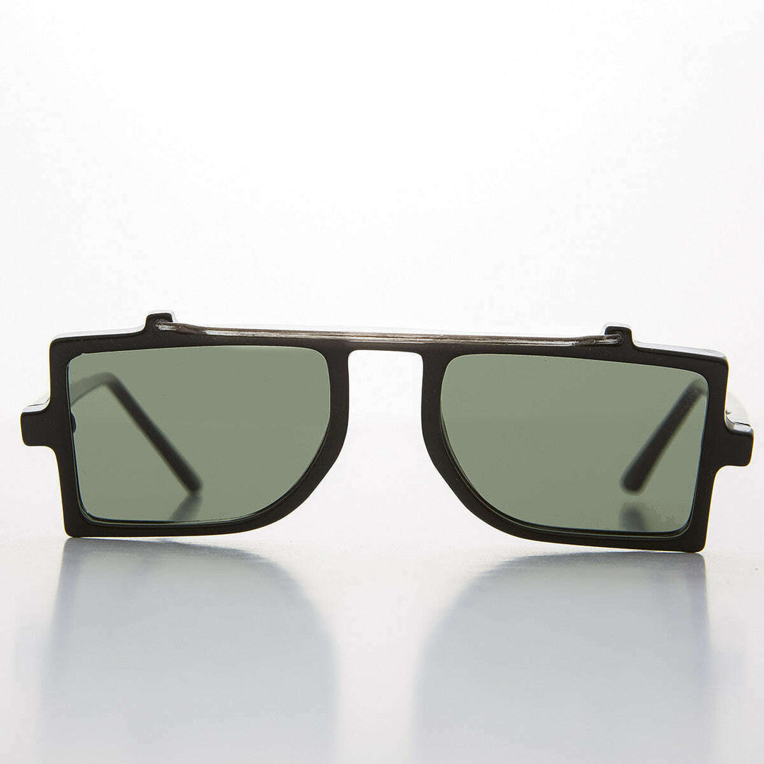 Grunge Safety Flat Lens Steampunk Vintage Sunglass - Flash
