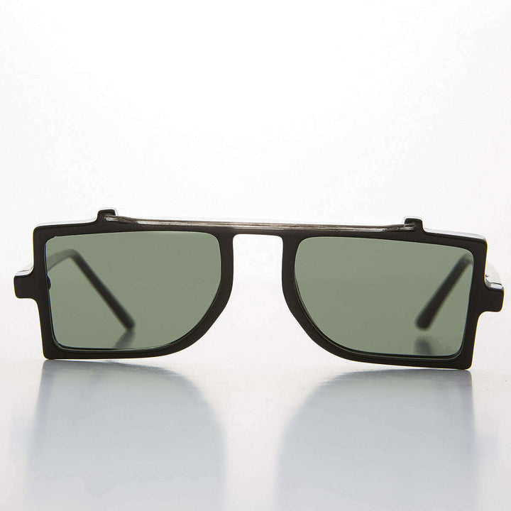 Grunge Safety Flat Lens Steampunk Vintage Sunglass - Flash