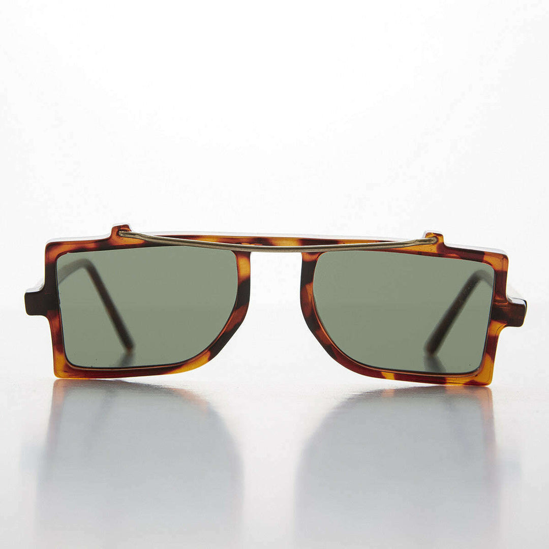 Grunge Safety Flat Lens Steampunk Vintage Sunglass - Flash