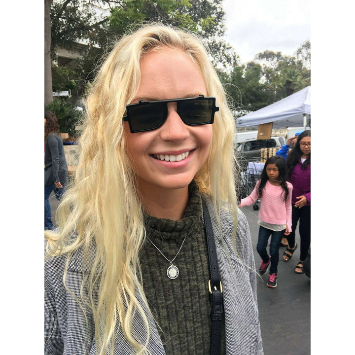 Grunge Safety Flat Lens Steampunk Vintage Sunglass - Flash