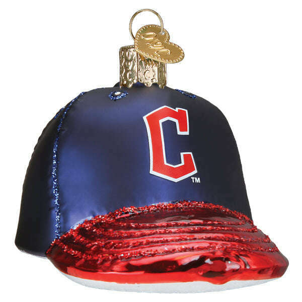 Old World Christmas Guardians Baseball Cap Blown Glass Ornament