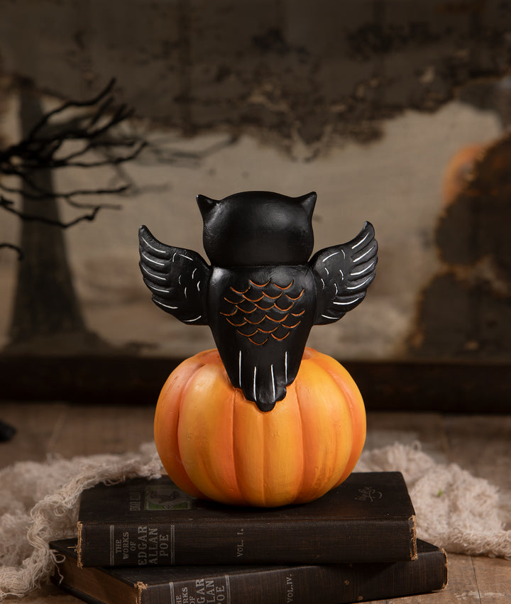 Owl on Jack O'Lantern by Bethany Lowe Designs, image 3