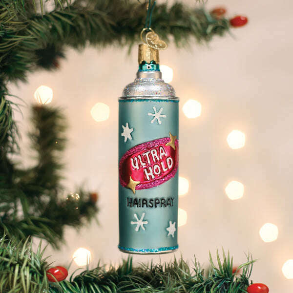 Old World Christmas Hairspray Blown Glass Ornament