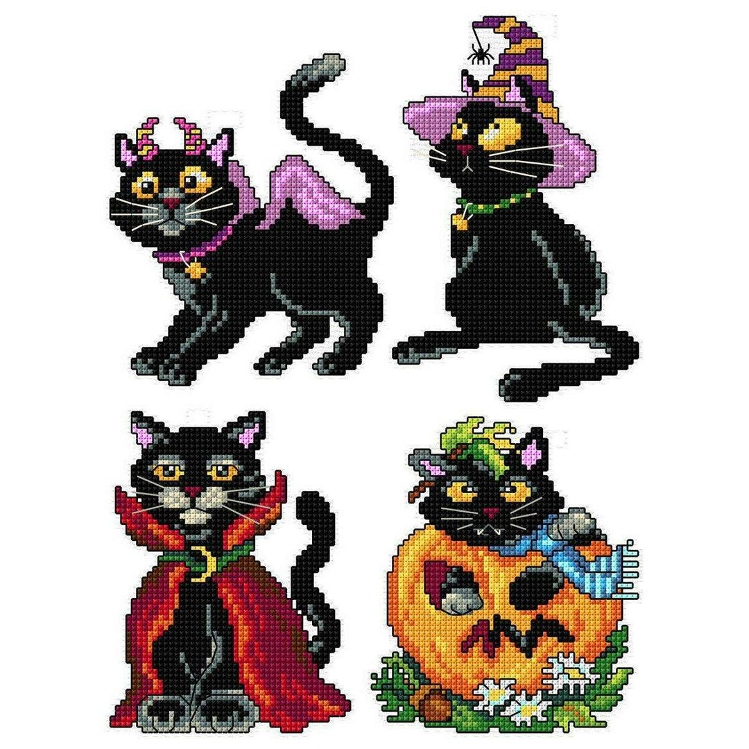 Halloween Cats 146CS Counted Cross-Stitch Kit