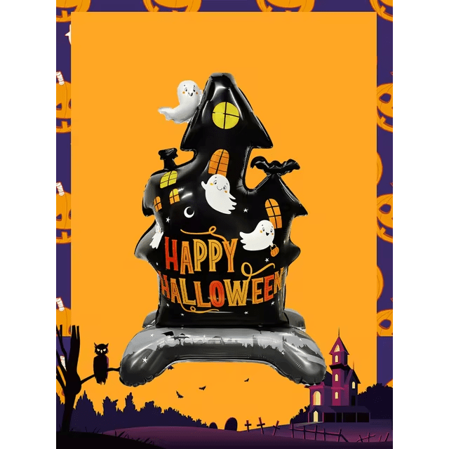 Halloween Haunted House Standing Foil Balloon Decoration F07M1-28