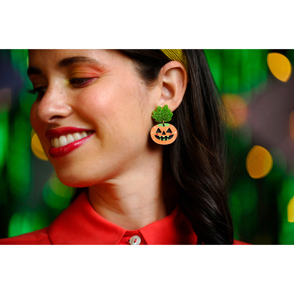 Halloween Pumpkin Earrings by Laliblue 1