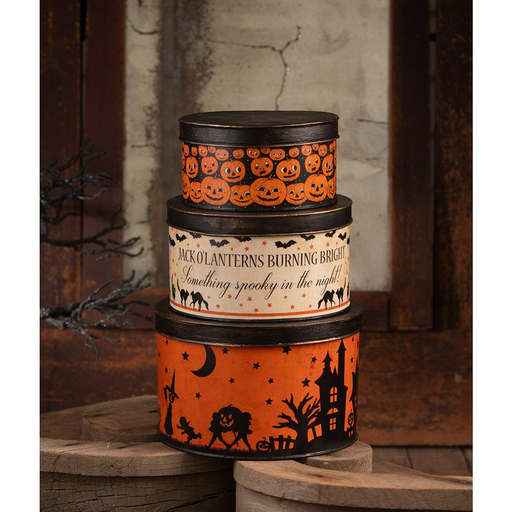 Halloween Vintage Tins S3 by Bethany Lowe Designs image