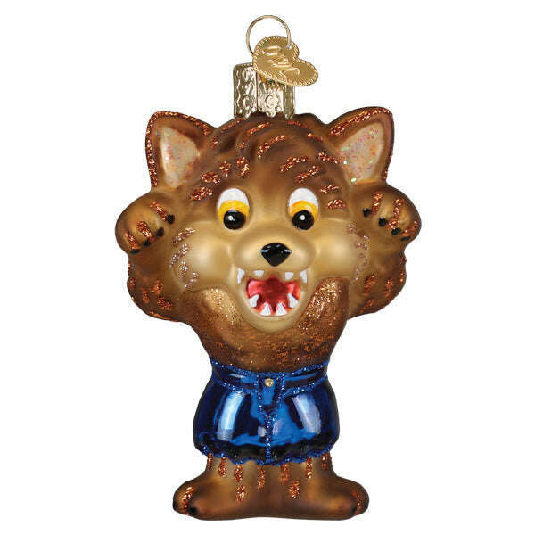Old World Christmas Halloween Werewolf Blown Glass Ornament