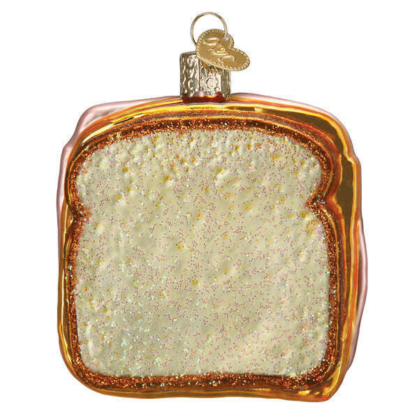 Old World Christmas Ham and Cheese Sandwich Blown Glass Ornament