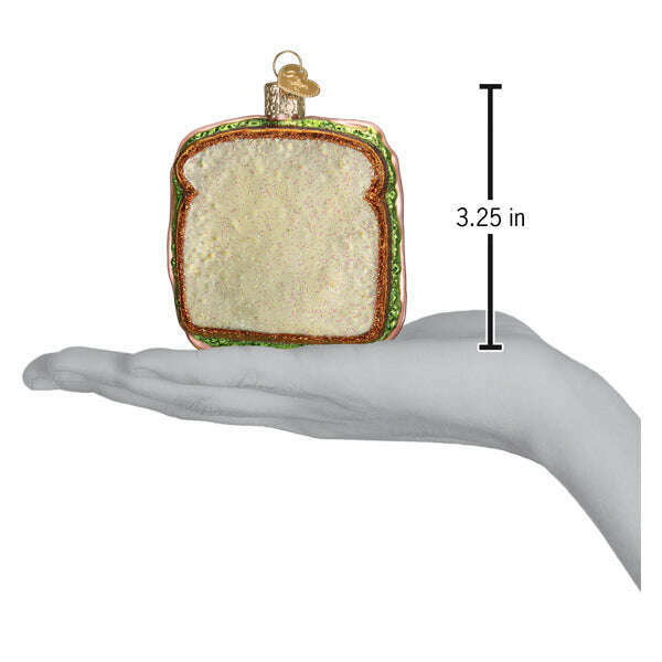Old World Christmas Ham and Cheese Sandwich Blown Glass Ornament