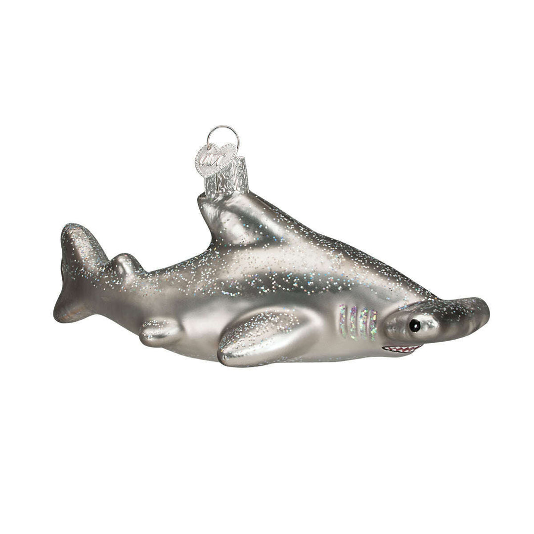 Old World Christmas Hammerhead Shark Blown Glass Ornament