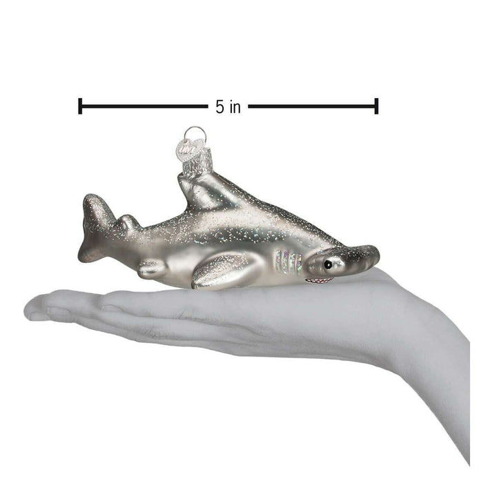 Old World Christmas Hammerhead Shark Blown Glass Ornament