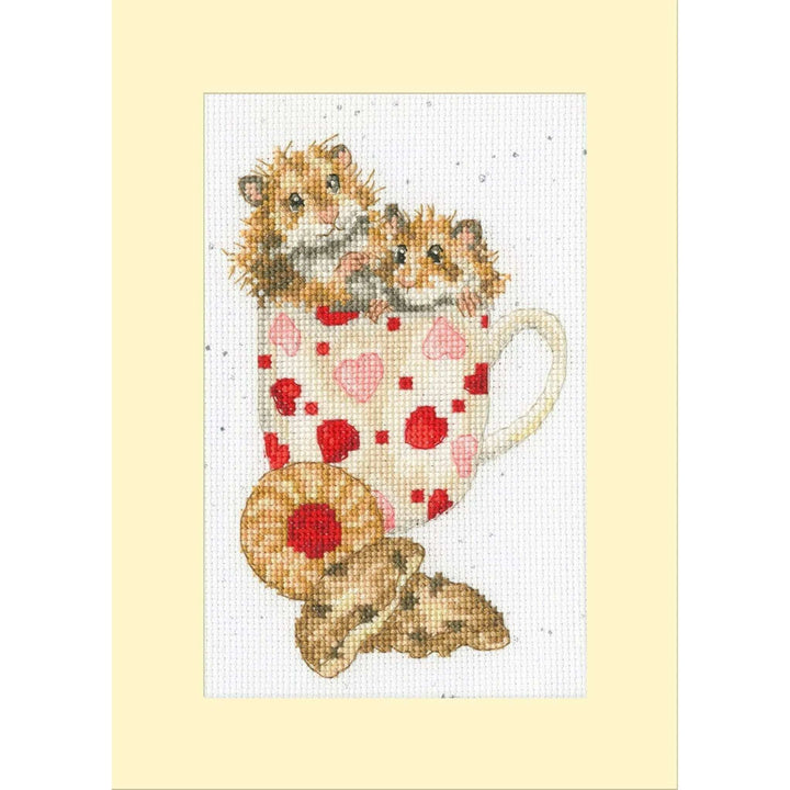 Hammy Anniversary Greetings Card XGC44 Counted Cross Stitch Kit