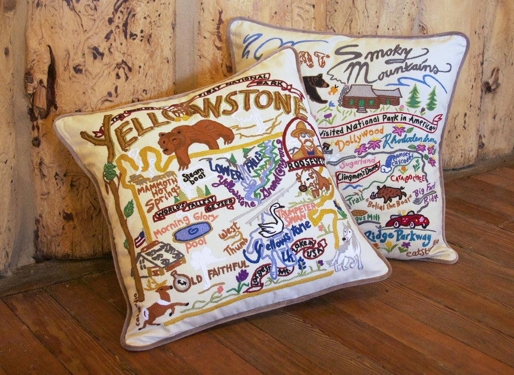 Hamptons Hand-Embroidered Pillow - Quirks!