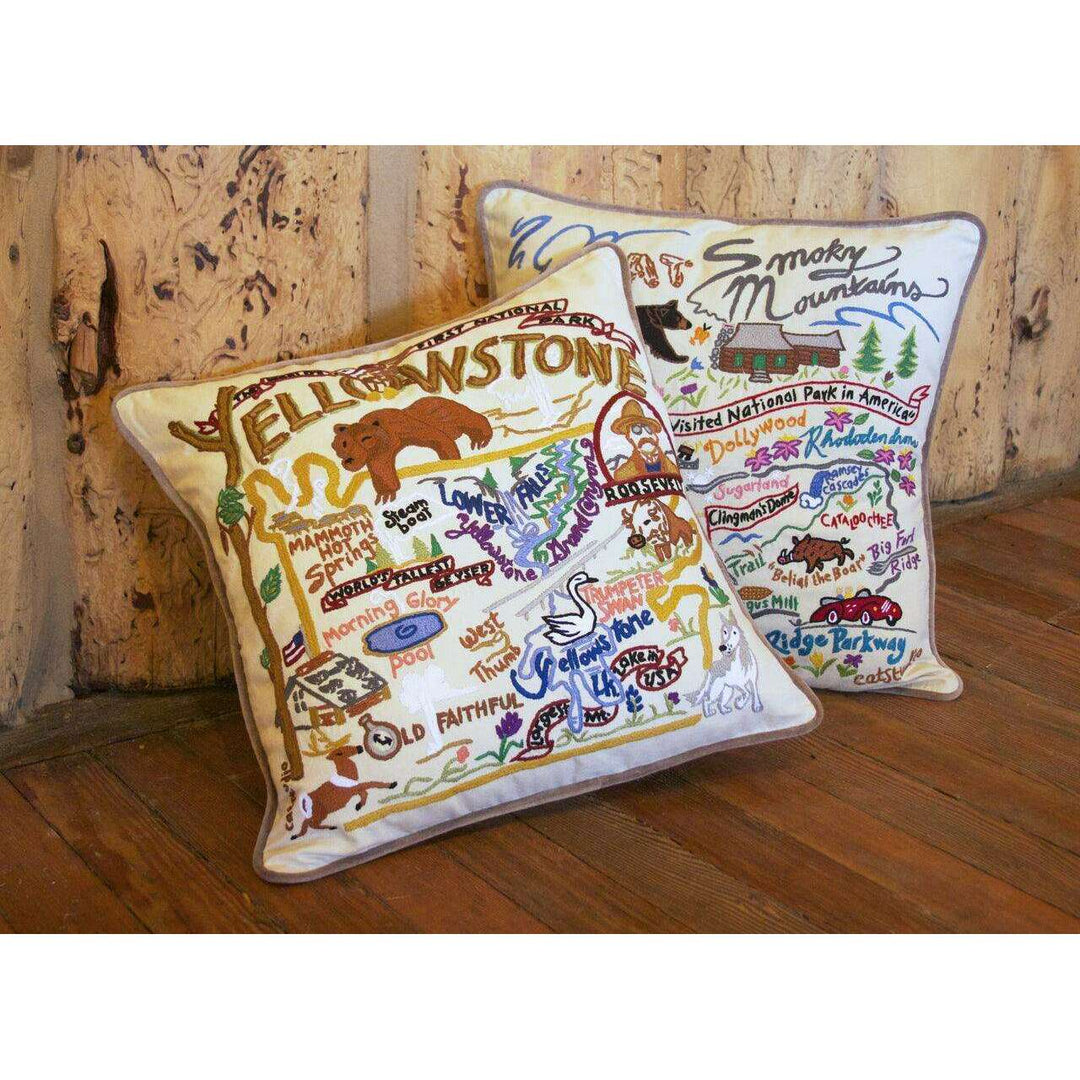 Hamptons Hand-Embroidered Pillow - Quirks!