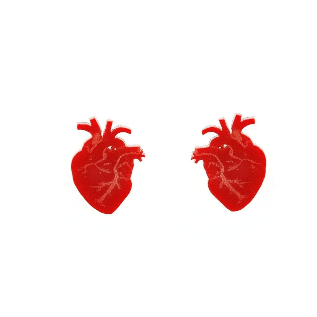 Don't Miss a Beat - Anatomical Heart Earrings