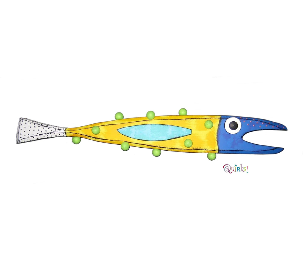 Handpainted Whimsical Fish #75 Wall Art by Tra Art Studio – Quirks!