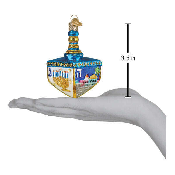 Old World Christmas Hanukkah Dreidel Blown Glass Ornament