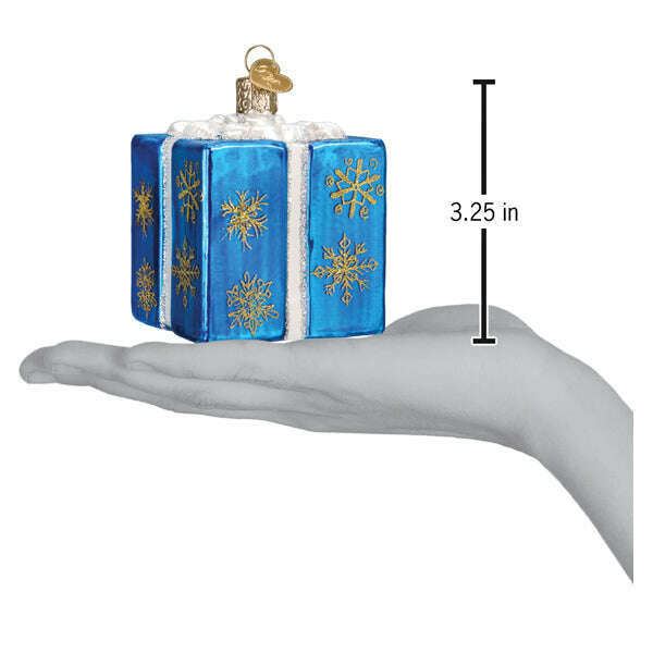 Old World Christmas Hanukkah Gift Box Blown Glass Ornament