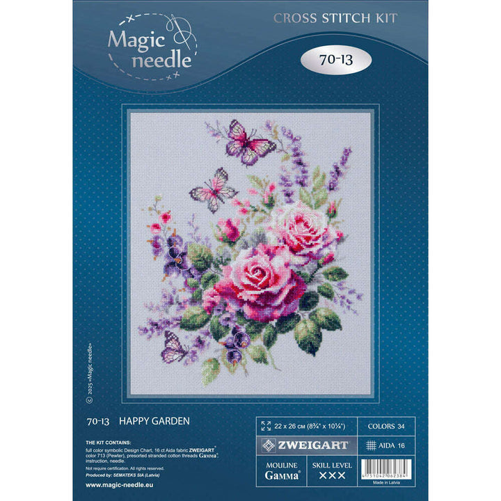 Happy Garden 70-13 Counted Cross-Stitch Kit