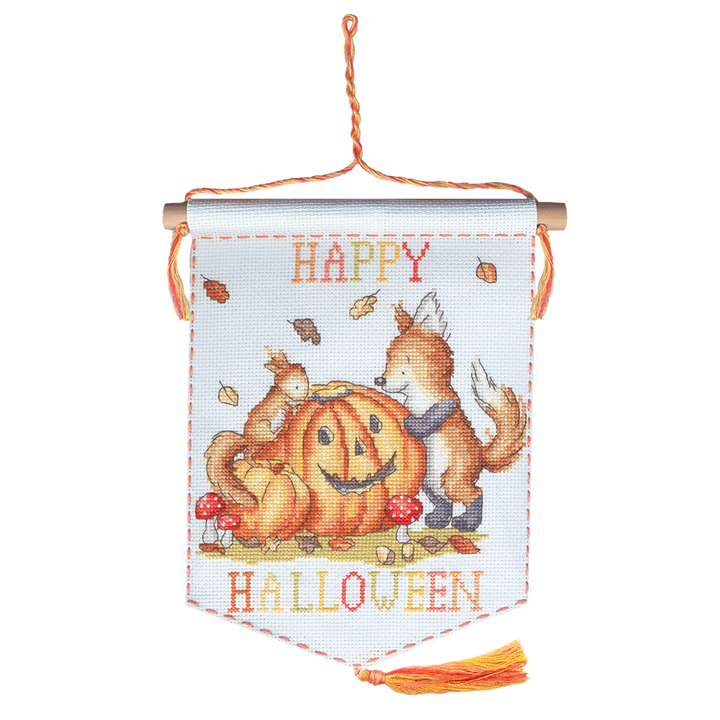 Happy Halloween (Flag) XKG18 Counted Cross Stitch Kit