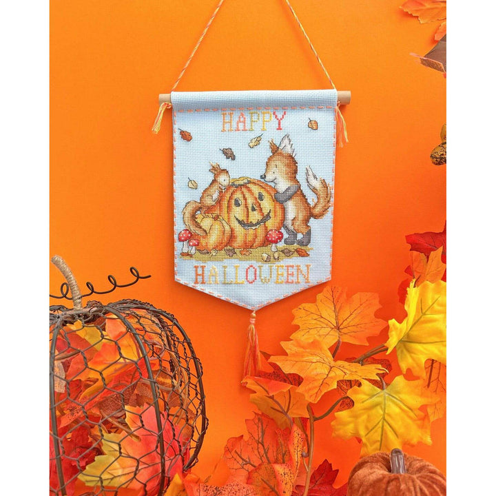 Happy Halloween (Flag) XKG18 Counted Cross Stitch Kit