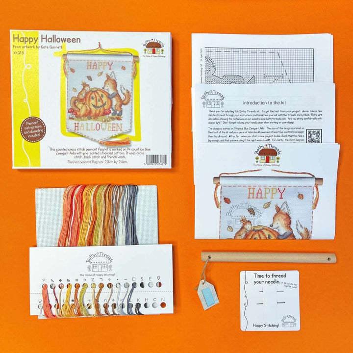 Happy Halloween (Flag) XKG18 Counted Cross Stitch Kit
