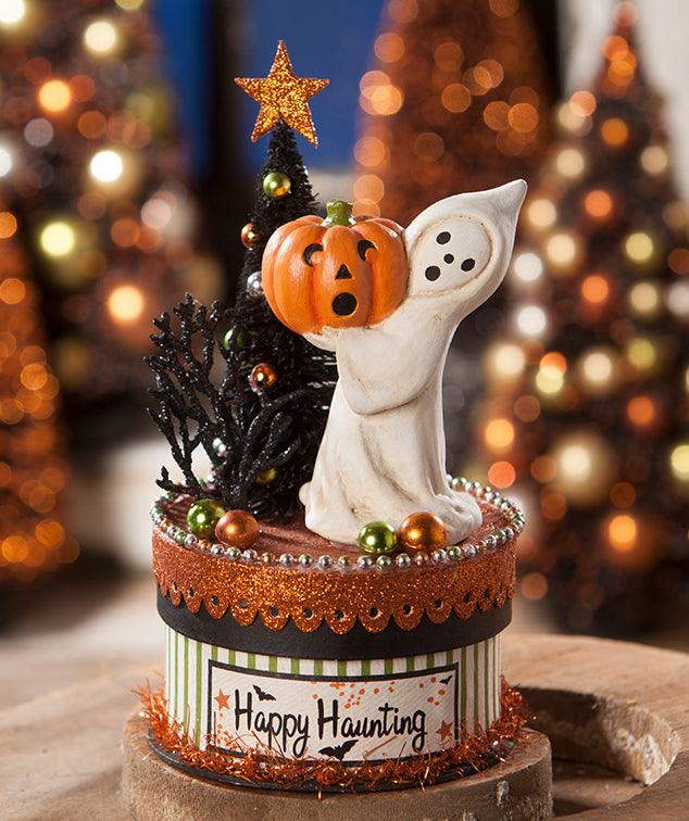 Happy Haunting Ghost On Box by Bethany Lowe - Quirks!