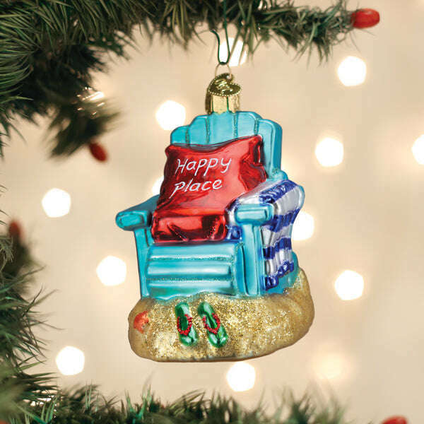 Old World Christmas Happy Place Blown Glass Ornament