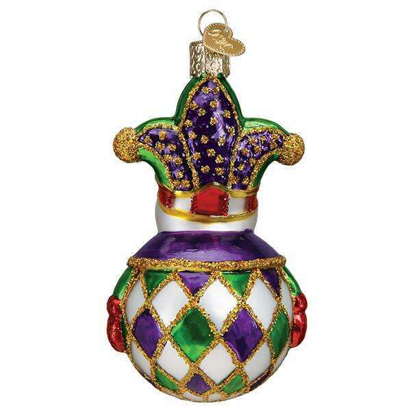 Old World Christmas Harlequin Snowman Blown Glass Ornament