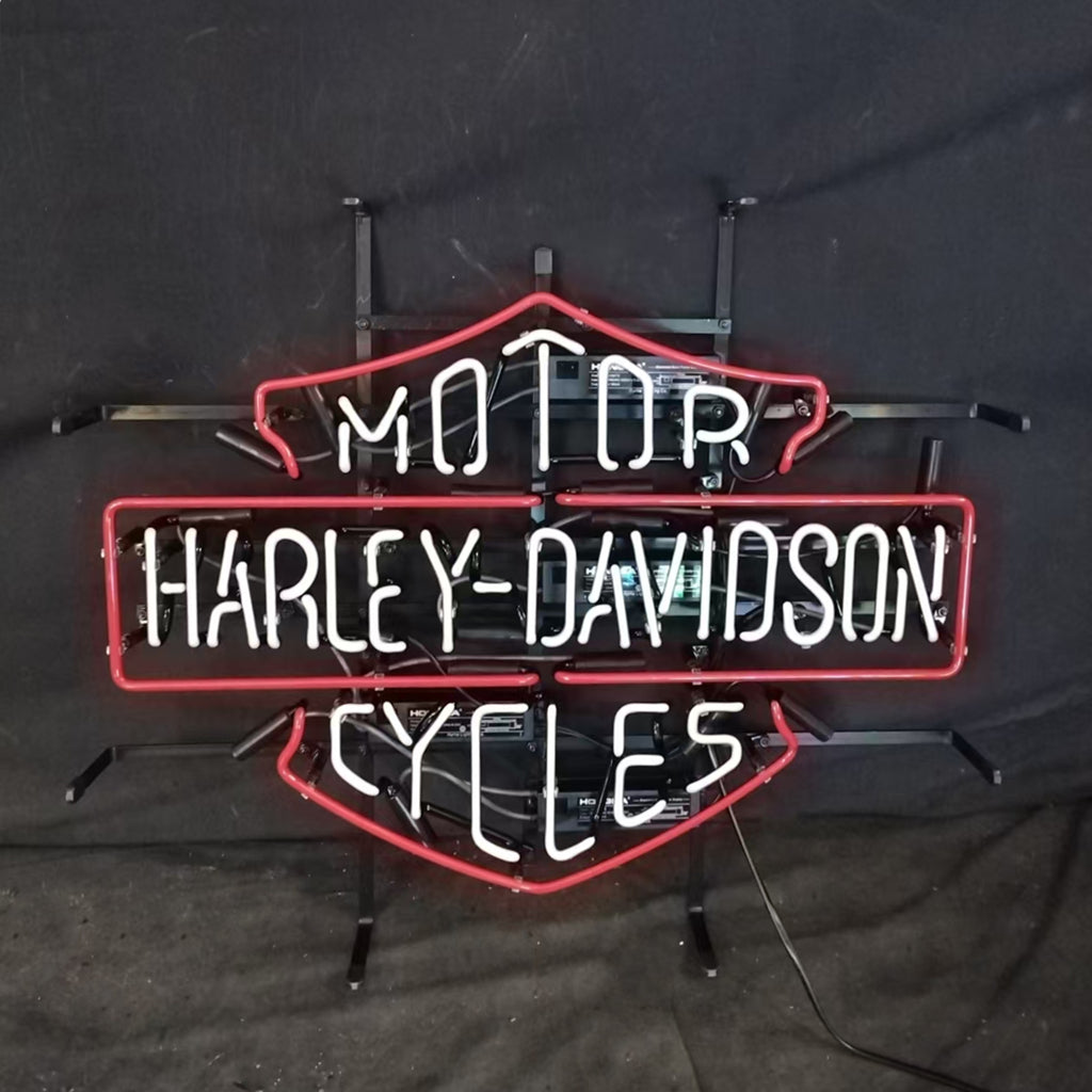 Harley Davidson Motorcycles Blue Neon Signs Light