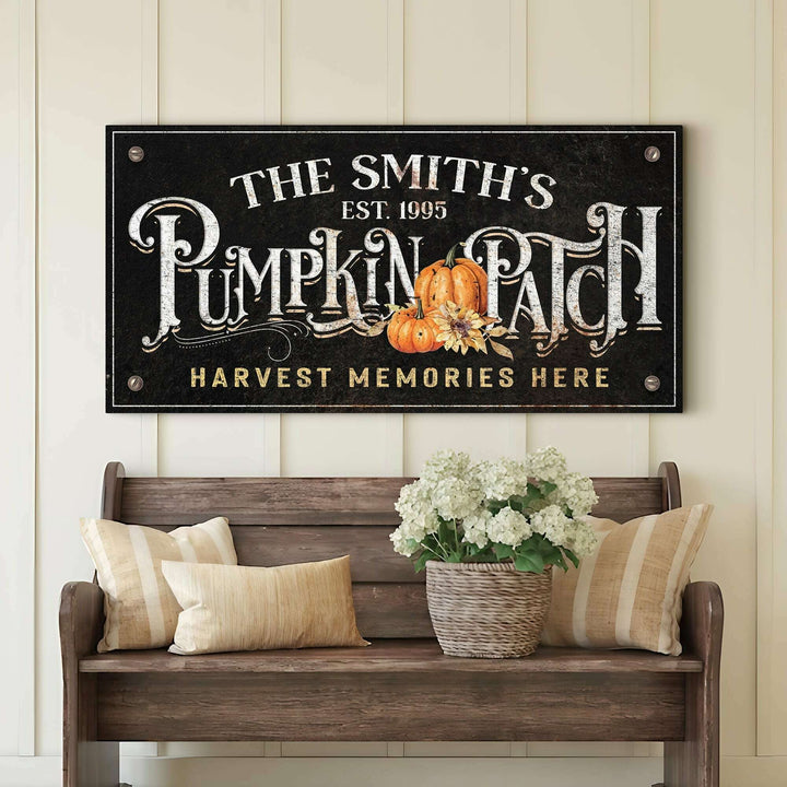 Harvest Memories Here Pumpkin Patch Sign