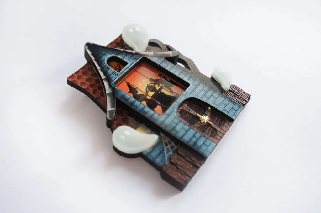 Haunted House Halloween Brooch by Laliblue - Quirks!
