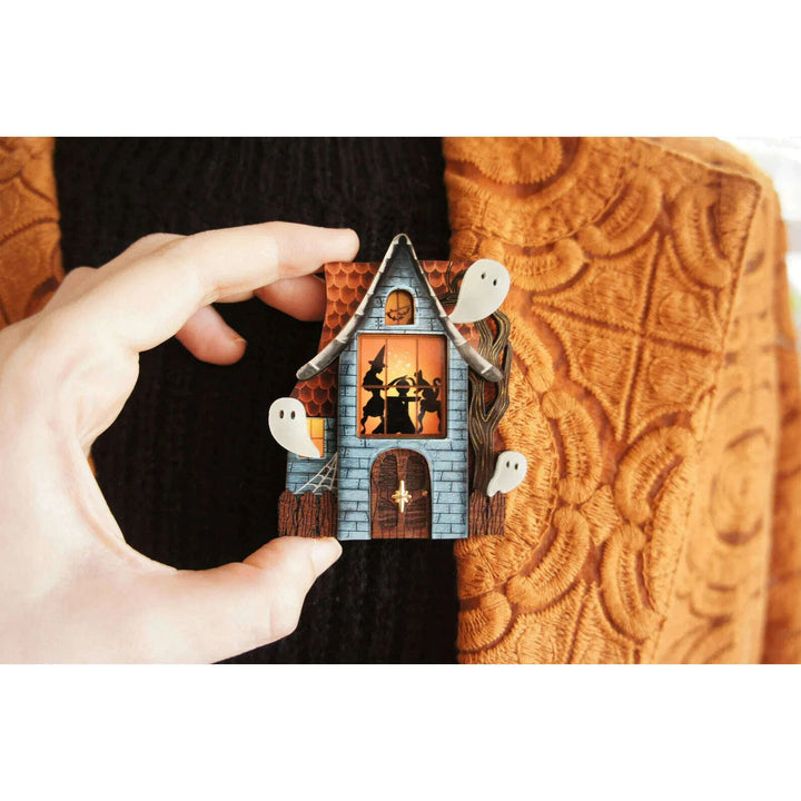 Haunted House Halloween Brooch by Laliblue - Quirks!